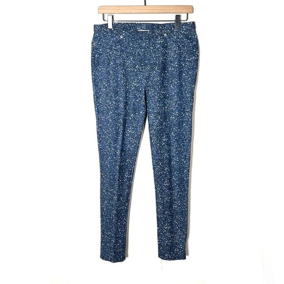 Michael Kors blue speckled elastic waist casual legging pants size medium M B84 - Picture 1 of 5